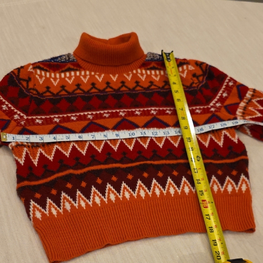 ASOS Geometric Turtleneck Sweater - Pink and Red - Picture 9 of 11